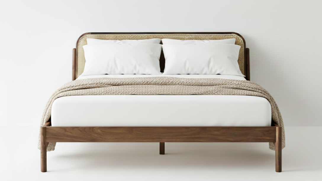 The "Lumin" Rattan Cane Bed