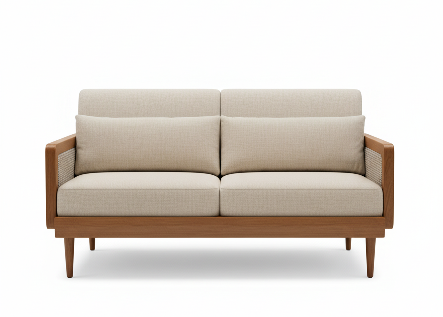 The Sonora 3 Seater Wooden Sofa