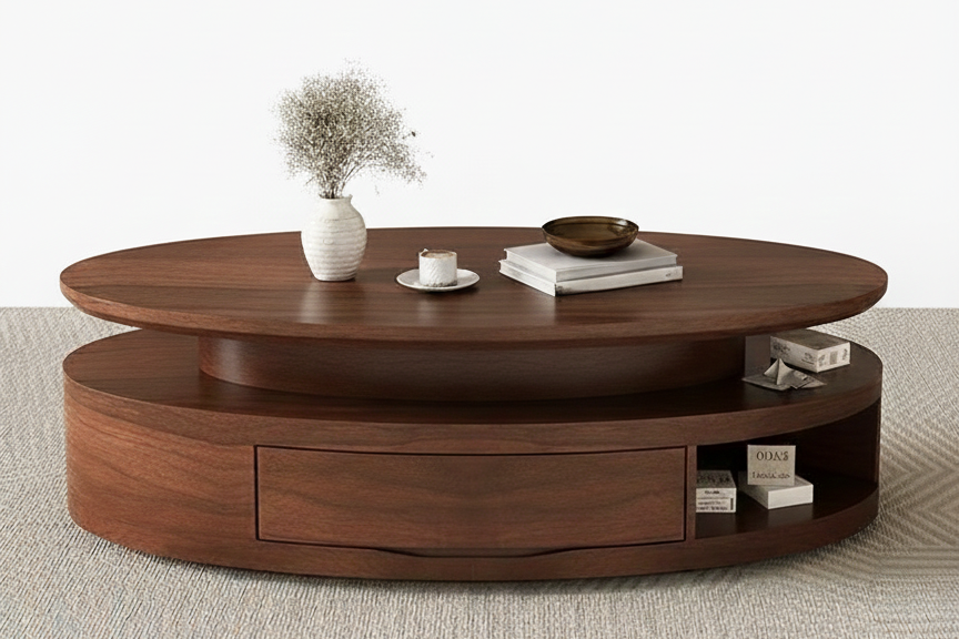 The Oval Walnut Centre Table