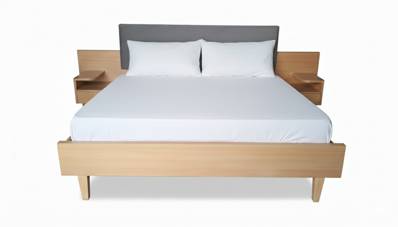 The Fusion Bed wth Integrated side tables without storage