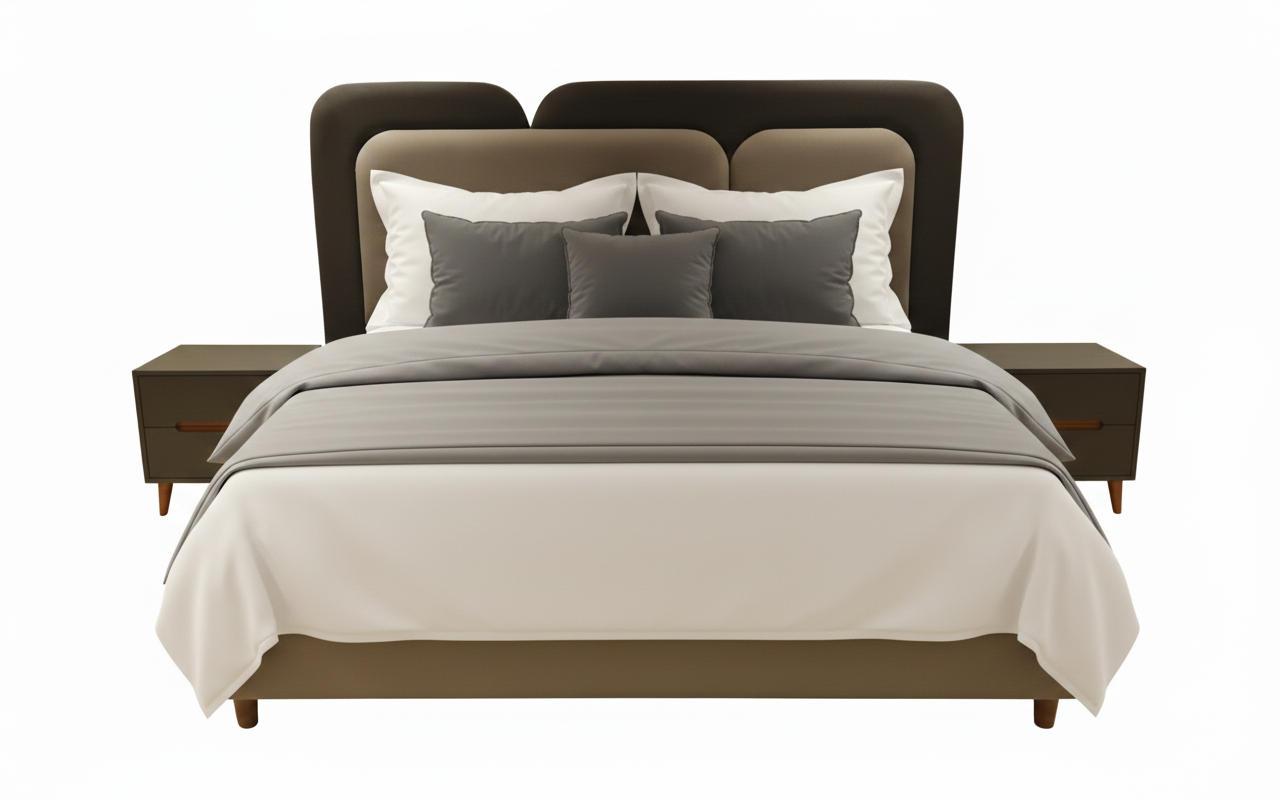 The Solstice Bed Fully Upholstered with Hydraulic Storage