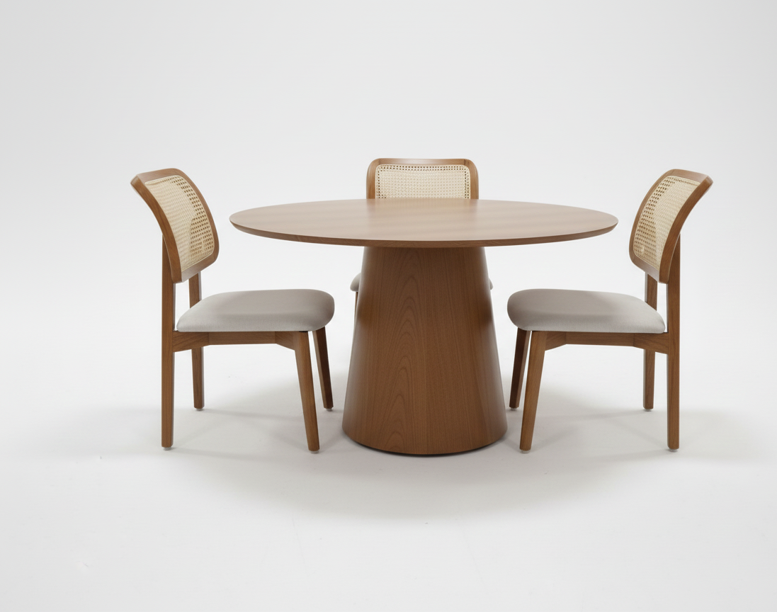 Curator Cane 4 Seater Dining Set