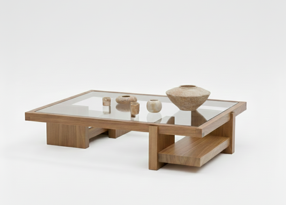 The Clear View Shelf Coffee table