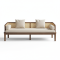 The Rattan Cane 3 Seater wooden sofa