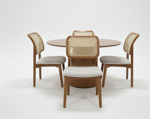 Curator Cane 4 Seater Dining Set