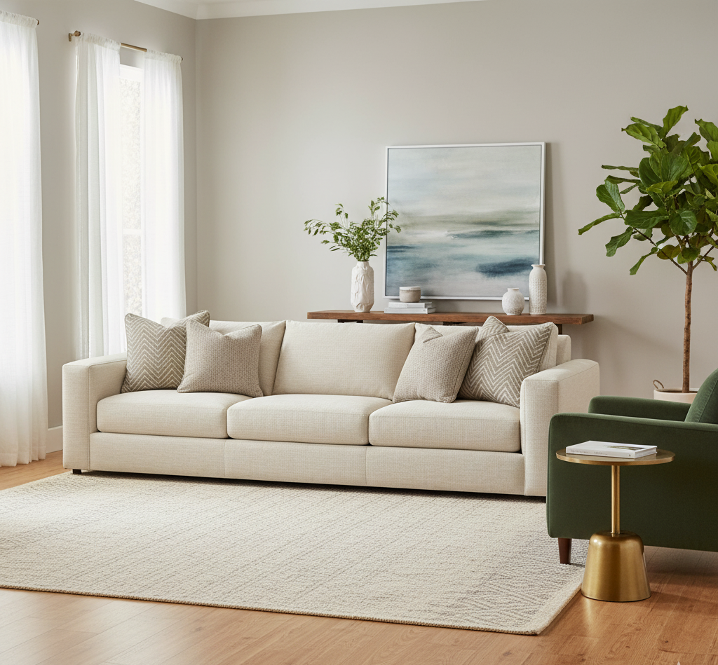 "The Harper Modern Track-Arm 3 seater Sofa