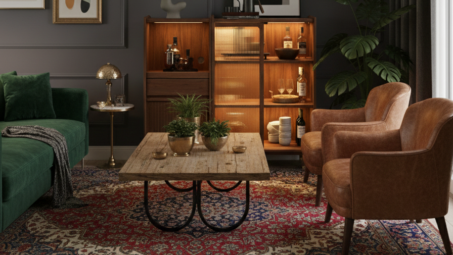 The Meridian Display Bar Cabinet