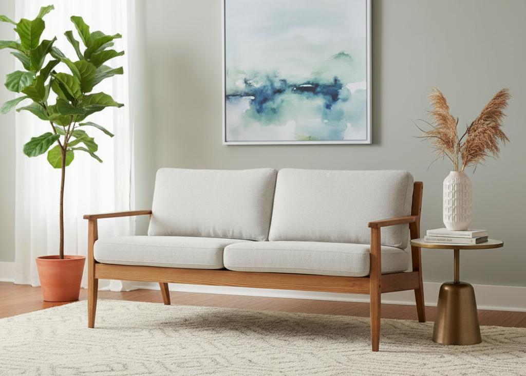 The Oslo 3 Seater wooden sofa