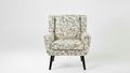 Juniper Lounge chair ( Cream ,Walnut Finish )