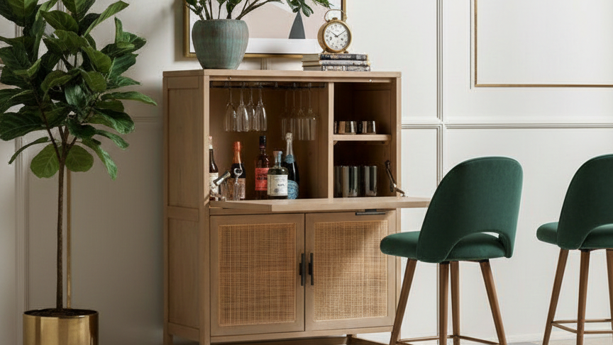 The Artisan Marquina Bar Cabinet