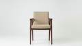 Nordic Crest Chair ( Warm Beige, Dark Walnut )