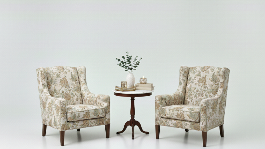 Alifie Floral Wingback Chair