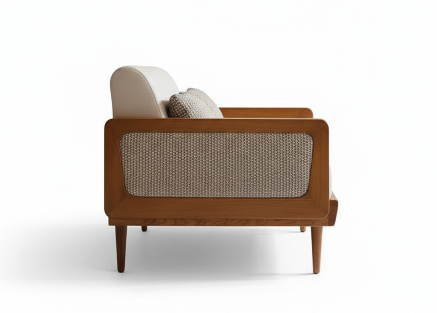 The Sonora 3 Seater Wooden Sofa