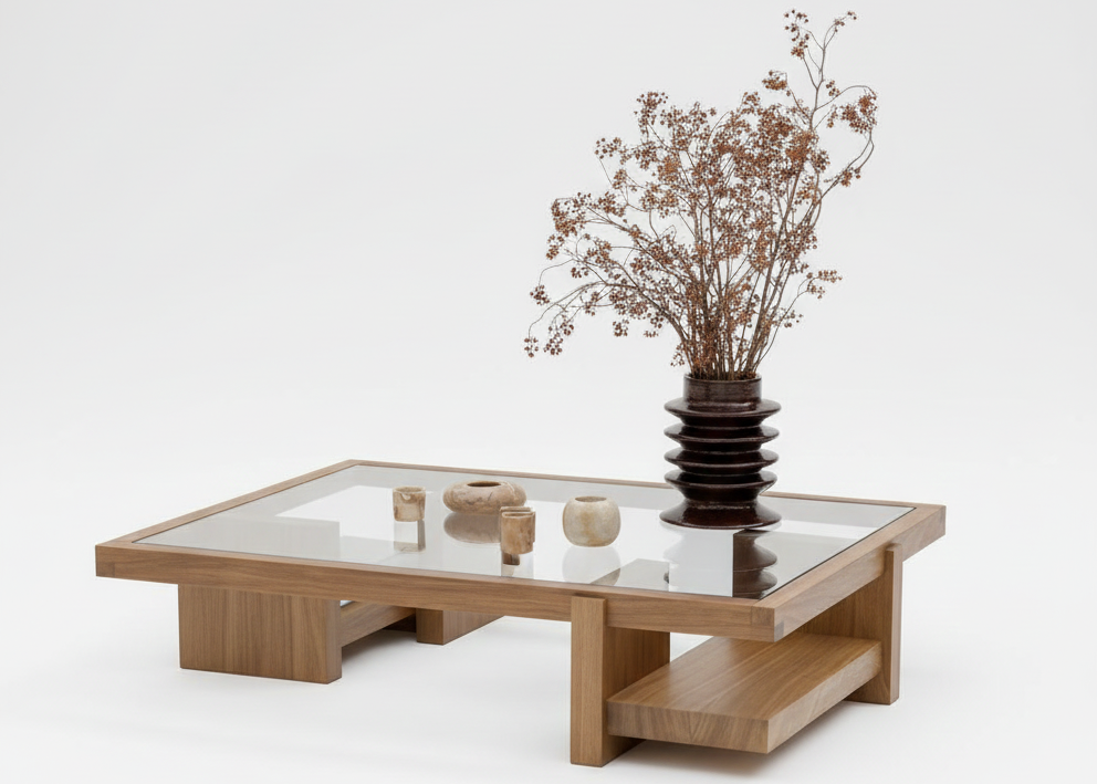 The Clear View Shelf Coffee table