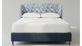 Azure Bloom Wingback Bed