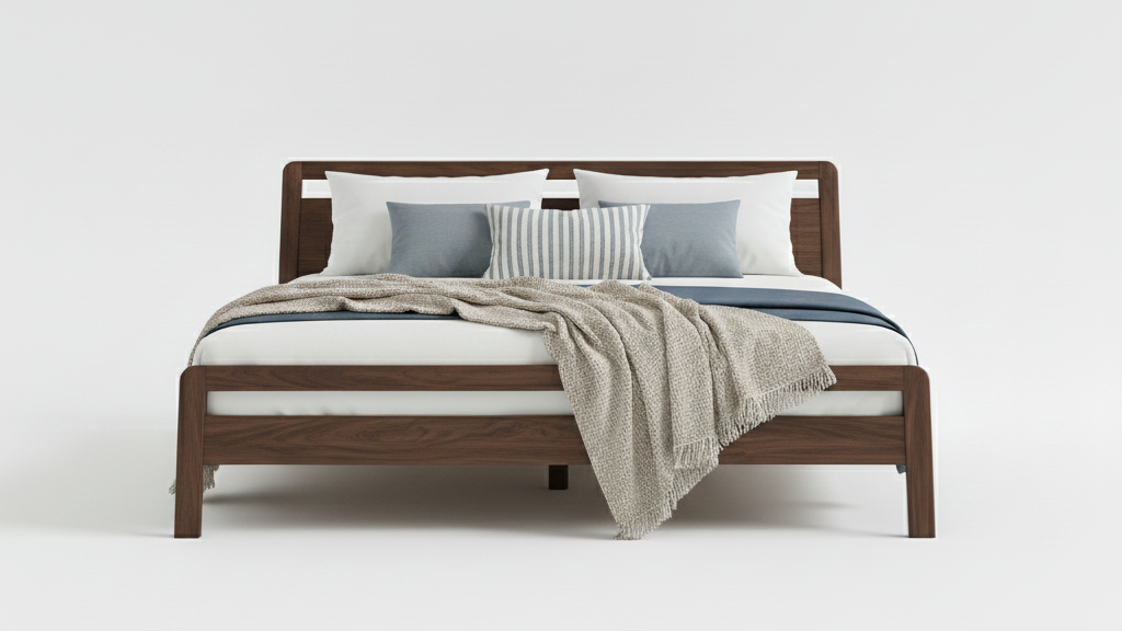 The "Driftwood" Bed ( Walnut Finish )