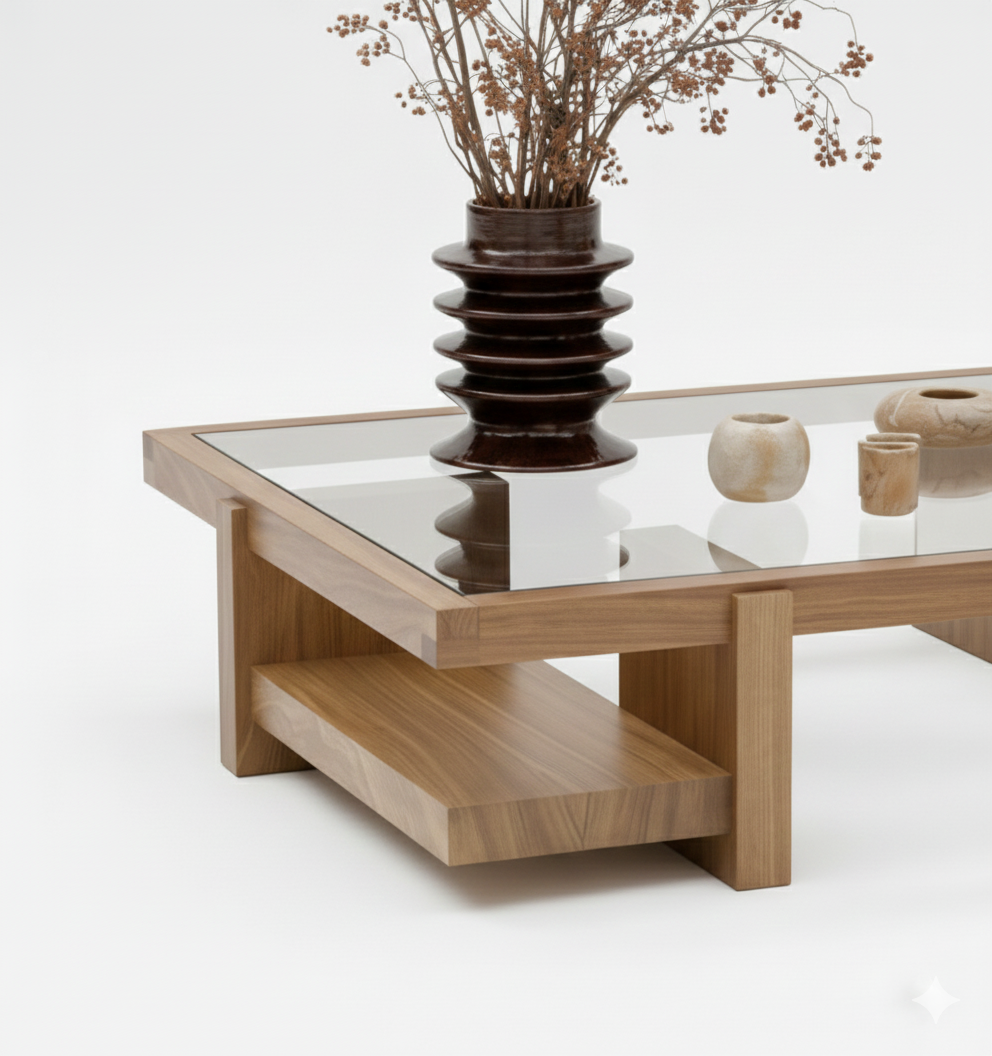 The Clear View Shelf Coffee table