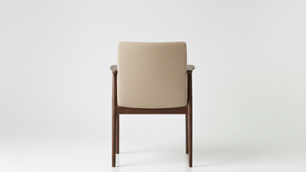 Nordic Crest Chair ( Warm Beige, Dark Walnut )