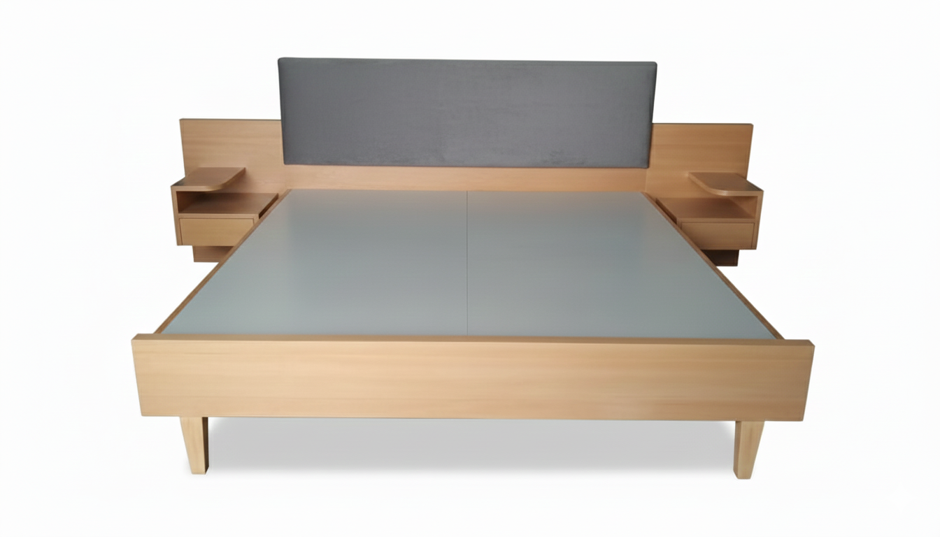 The Fusion Bed wth Integrated side tables without storage