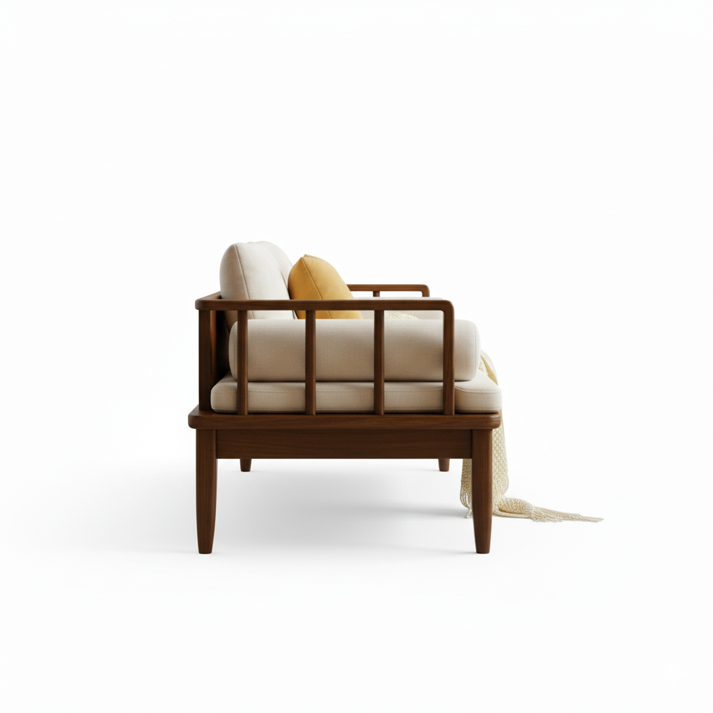 The Linnea 3 Seater wooden Sofa