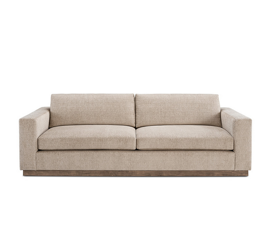 "The Jasper Plinth-Base Sofa 3 seater